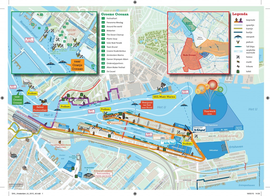 Mapa detalhado do SAIL Amsterdam 2015