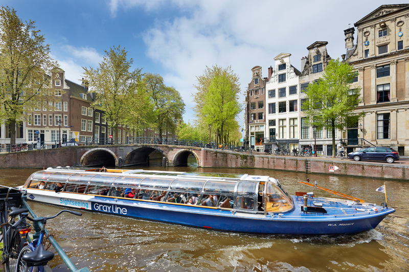 cruzeiro nos canais de Amsterdam