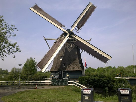 Moinho De Vento Kriemhildemuhle, Cidade Xanten, Alemanha Foto de