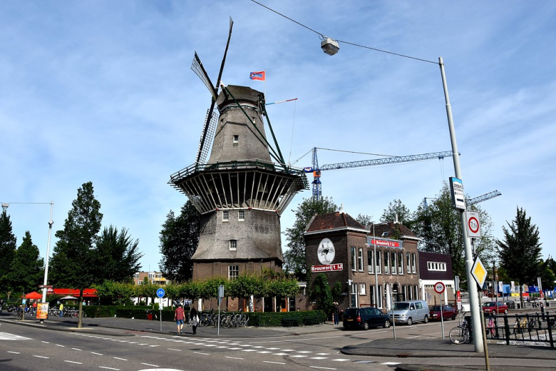 Moinhos de vento em Amsterdam